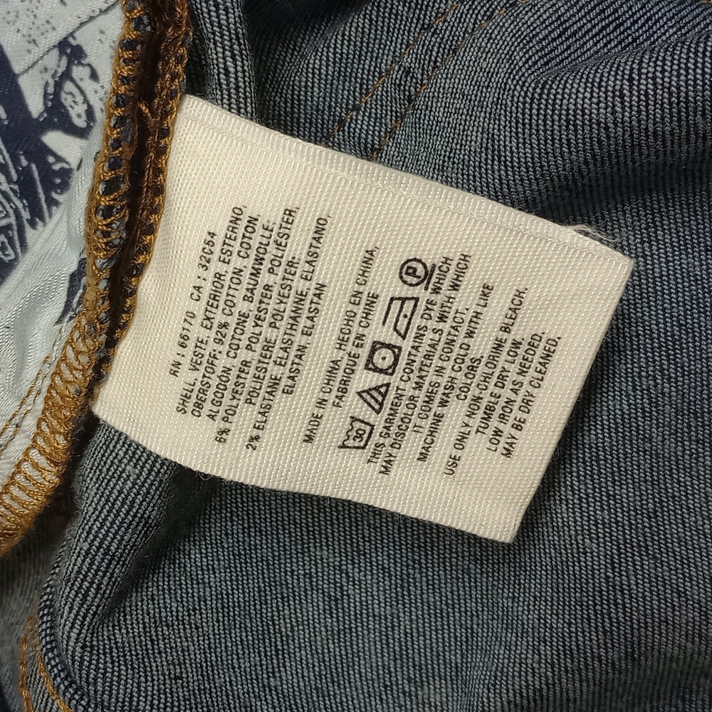 PILCRO BY ANTHROPOLOGY DARK WASH DENIM HIGH RISE BOOTCUT JEANS WITH SIDE BUTTONS - Picture 10 of 15